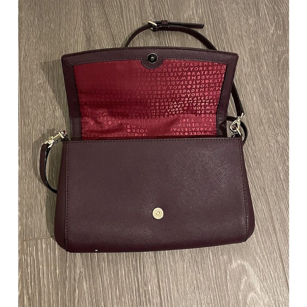 Kate Spade New York Mahogany Greer Laurel Way Leather Crossbody Bag - Picture 5 of 12
